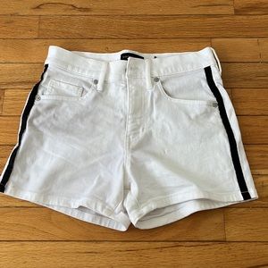 Banana Republic White and Navy Stripes Premium Denim